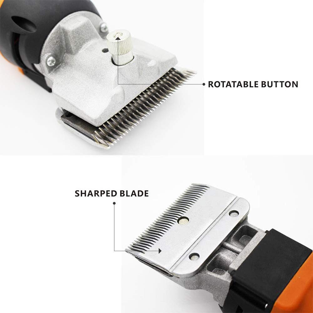 Professional Electric Horse & Livestock Clippers - Portable Heavy Duty Animal Grooming Shears for Horses, Goats, Alpacas, Llamas & Thick-Coated Animals - Perfect for Farm, Ranch & Pet Grooming at Home or On-The-Go
