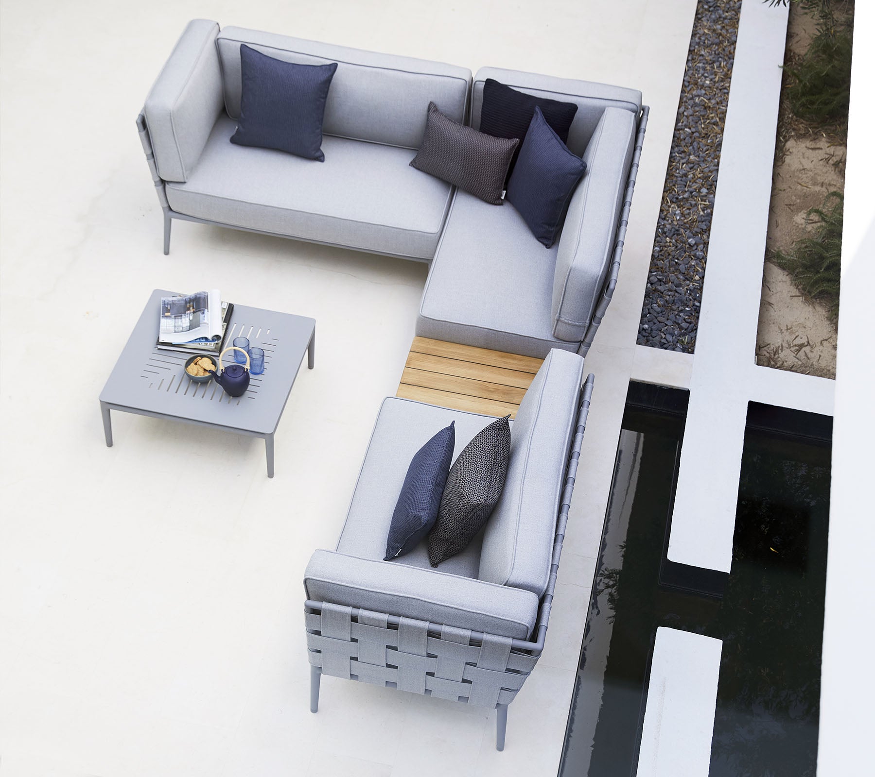 Modern Conic 2-Seater Sectional Sofa - Left Chaise Lounge Module for Living Room, Lounge & Small Spaces - Comfortable Contemporary Furniture for Apartments & Home Decor