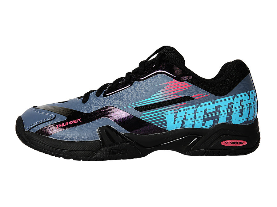 Victor Thunder HC Badminton Shoes for Men & Women - Professional Court Shoes with Non-Slip Sole [Dark Sapphire/Anthracite] - Perfect for Indoor Badminton, Tennis & Squash Games