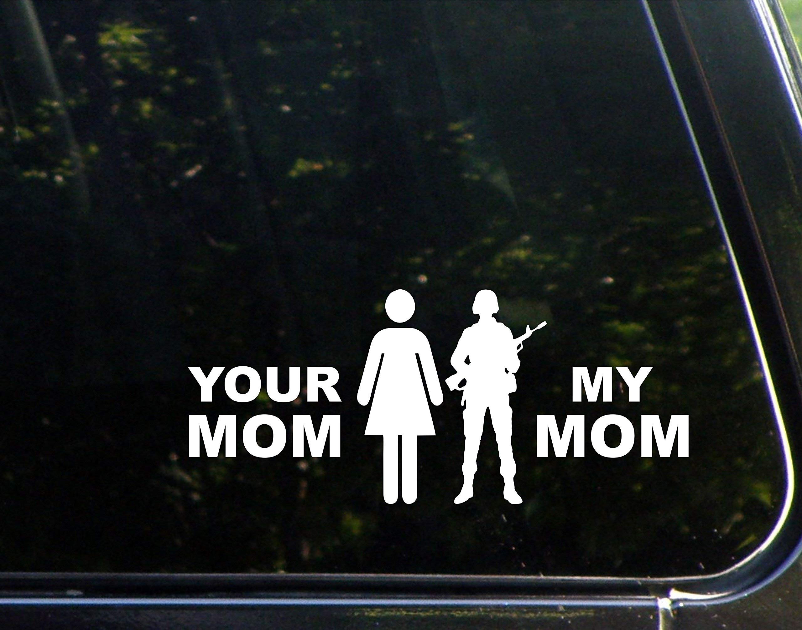 Military Mom Die Cut Vinyl Decal (8.75