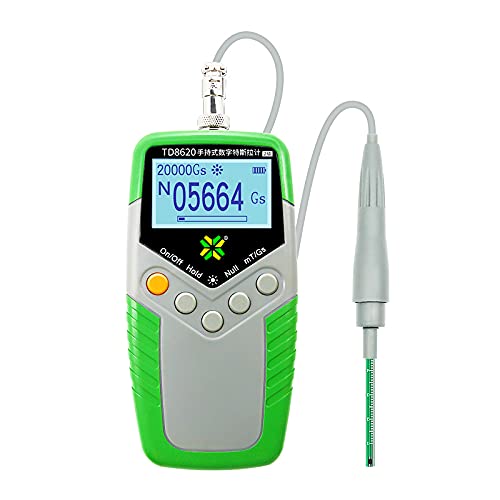 TD8620 Handheld Digital Gauss Meter - High Accuracy 5% Permanent Magnet Tesla Meter for Magnetic Flux & Surface Field Testing | Ideal for Industrial, Laboratory & DIY Magnetic Field Measurement