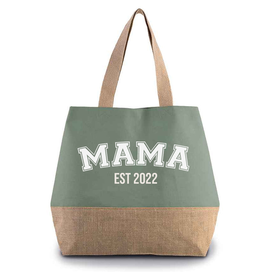 All Mum's Things Mama Est Personalized Shopper Tote Bag - Perfect Gift for Mothers Day, Birthday & Travel