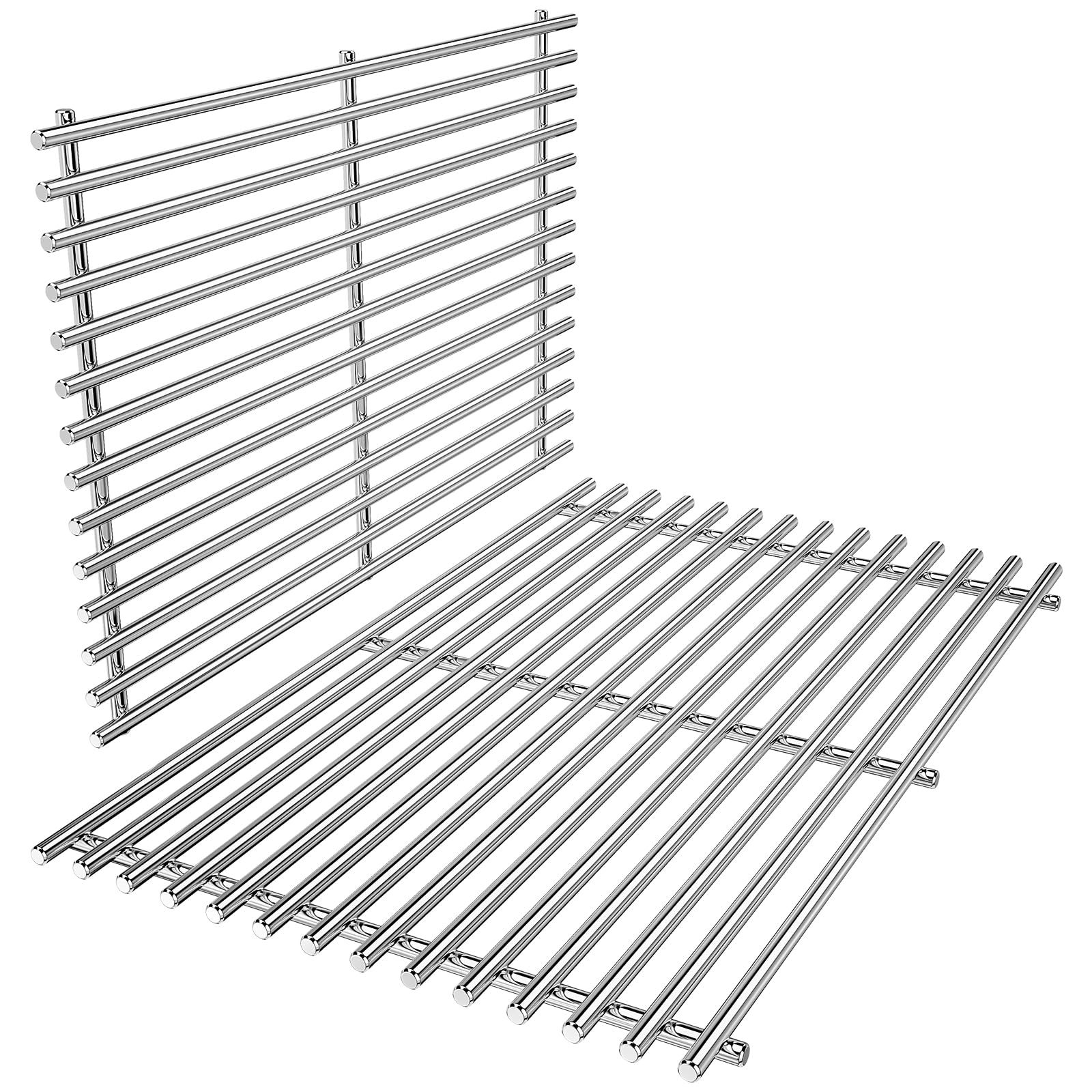 Hisencn 7637 Stainless Steel Grill Cooking Grates - Compatible with Weber Spirit I & II 200 Series, E210, S210, E/S220 (17.5 Inch) - Perfect for Backyard BBQs, Camping & Outdoor Cooking