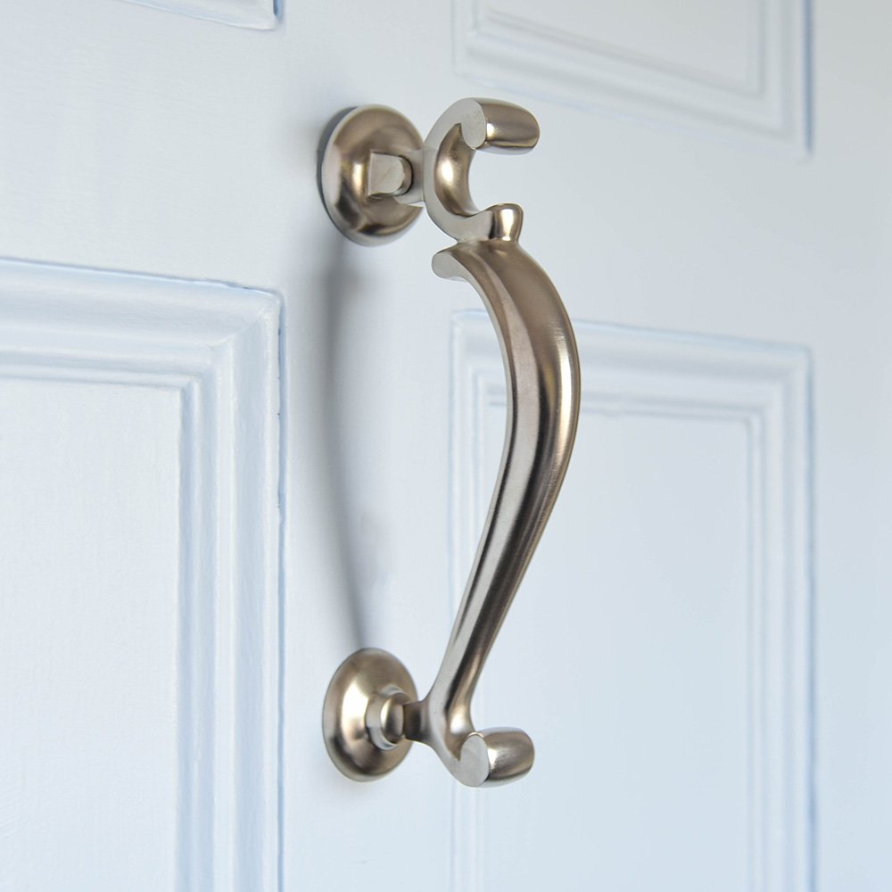 Extra Large Satin Nickel Door Knocker - Elegant & Durable Hardware for Doctor's Office & Home Entry Doors