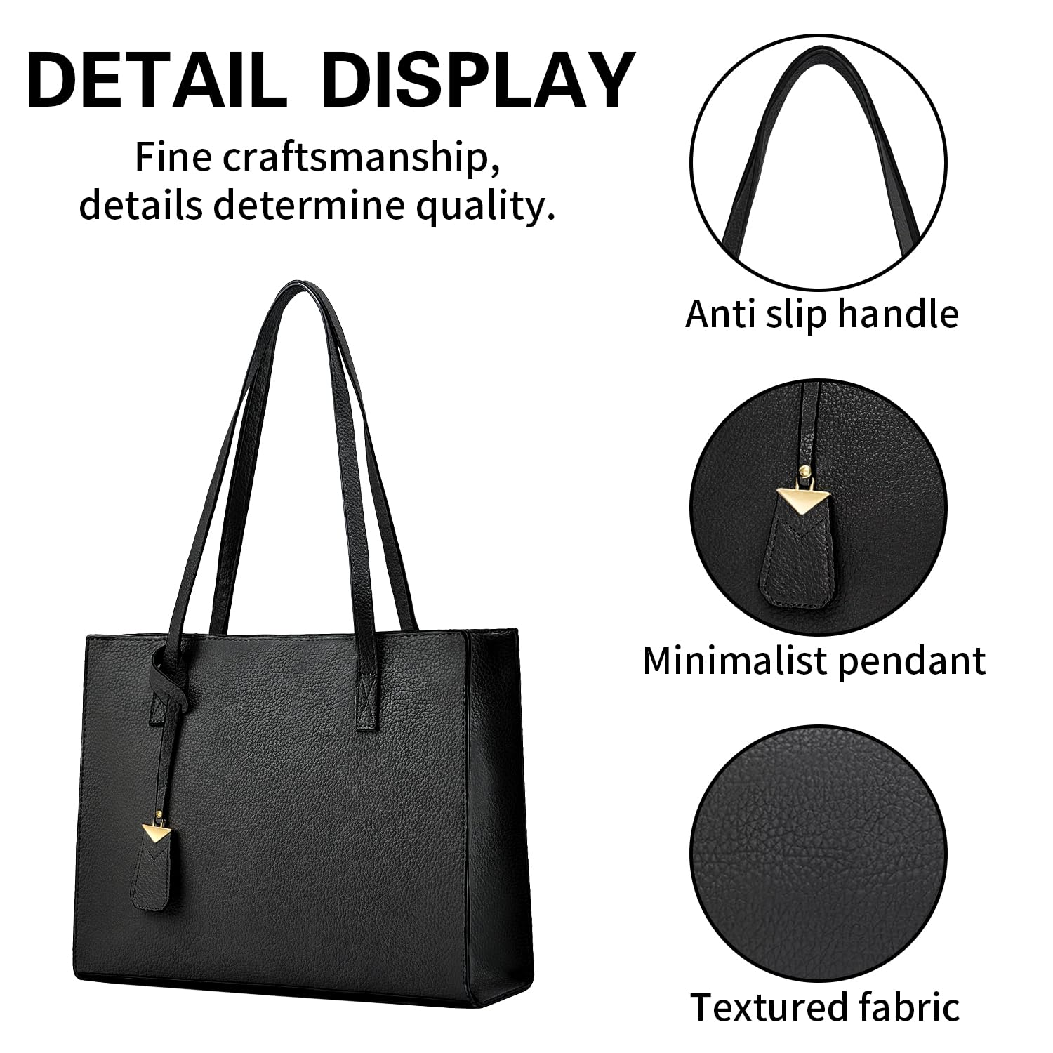 Cckuu Women's Tote Bag - PU Leather Top Handle Shoulder Bag for Work, School & Shopping | Stylish Ladies Handbag for Office, Commute & Daily Use