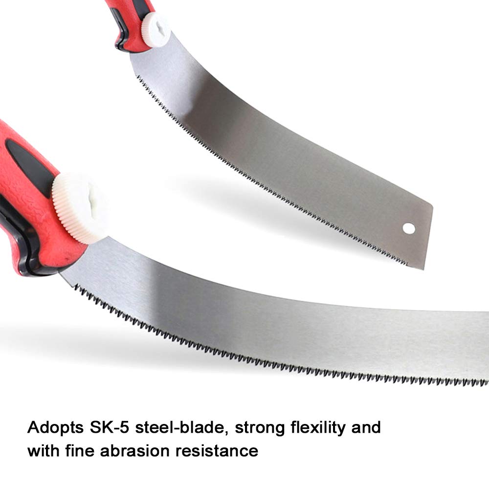 Burko Multifunction Felling Saw - TRP Handle Hand Saw for Woodworking, Bamboo & Plastic Cutting | Portable Handheld Tool for Camping, DIY Projects & Outdoor Activities
