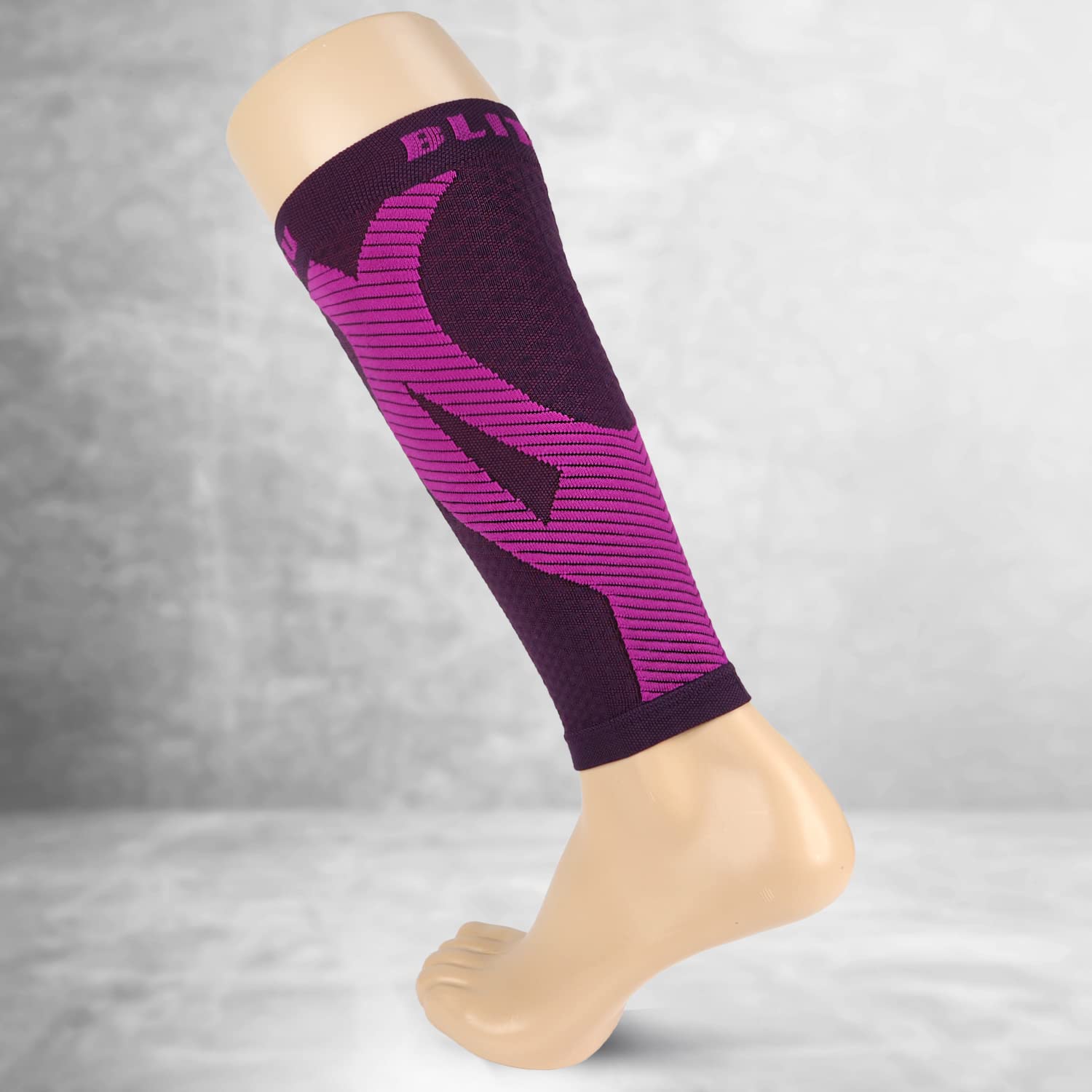 BLITZU Calf Compression Sleeve for Men & Women - Footless Compression Socks for Running, Shin Splints Pain Relief & Muscle Support - Ideal for Runners, Athletes & Workout Recovery