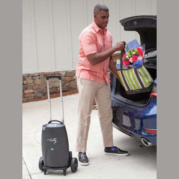 Caire Eclipse 5 Portable Oxygen Concentrator - Lightweight & Quiet O2 Machine for Travel & Home Use | Perfect for COPD Patients & Active Lifestyles