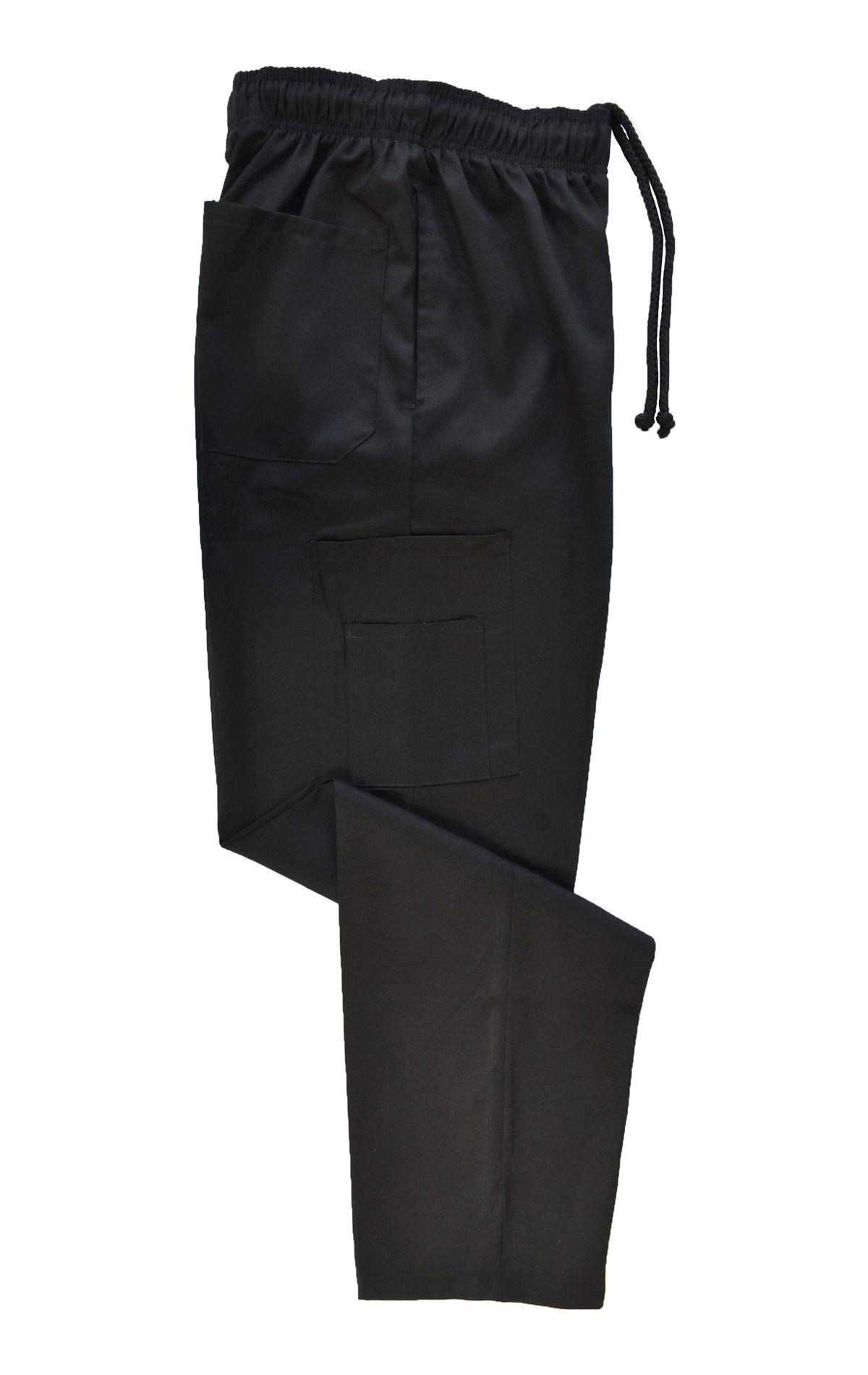 Premium 6-Pocket Black Chef Pants - Breathable Natural Uniforms for Professional Cooks & Kitchen Staff (Multi-Pack Options) - Ideal for Restaurants, Catering & Culinary Schools