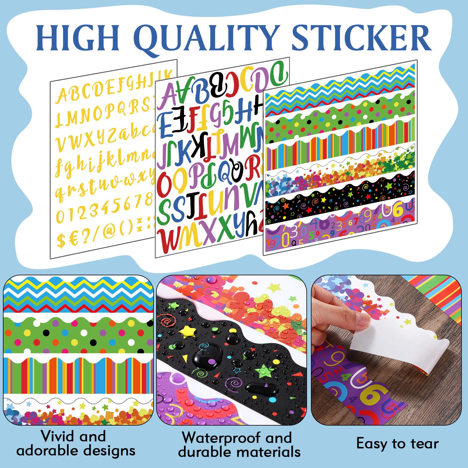 96 Pcs Science Fair Board Kit - Self-Adhesive Titles, Borders & Stickers for School Projects