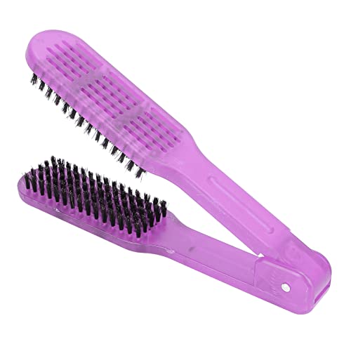 Detangling Hair Comb - Soft Anti Static Bristle Brush for Straightening & Shaping (Purple) | Perfect for Daily Hair Care, Salon Styling & Travel
