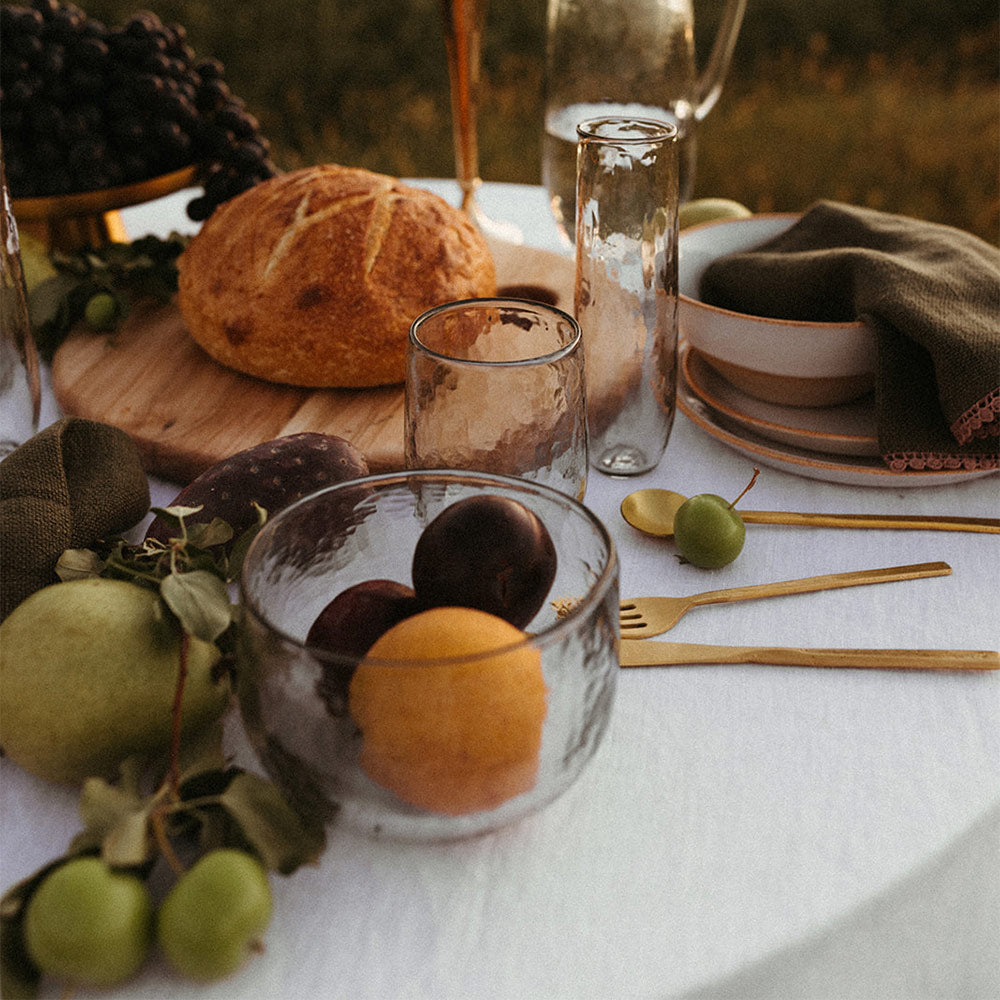 Premium Dimpled Glass Bowl - Elegant Serving Bowl for Salads, Desserts & Snacks - Perfect for Parties, Entertaining & Home Decor