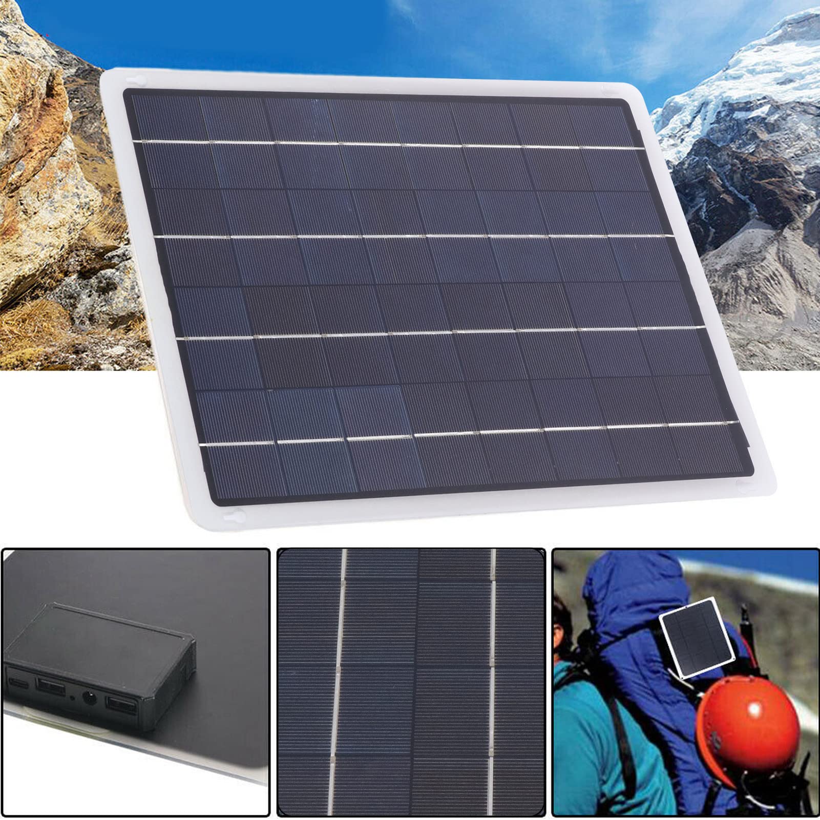 10W Solar Panel Power Charger with MPPT Controller - High Efficiency IP67 Waterproof 12V DC Battery Charger | ETFE Laminated Shell for Outdoor Camping, RV, Boating & Emergency Power Supply
