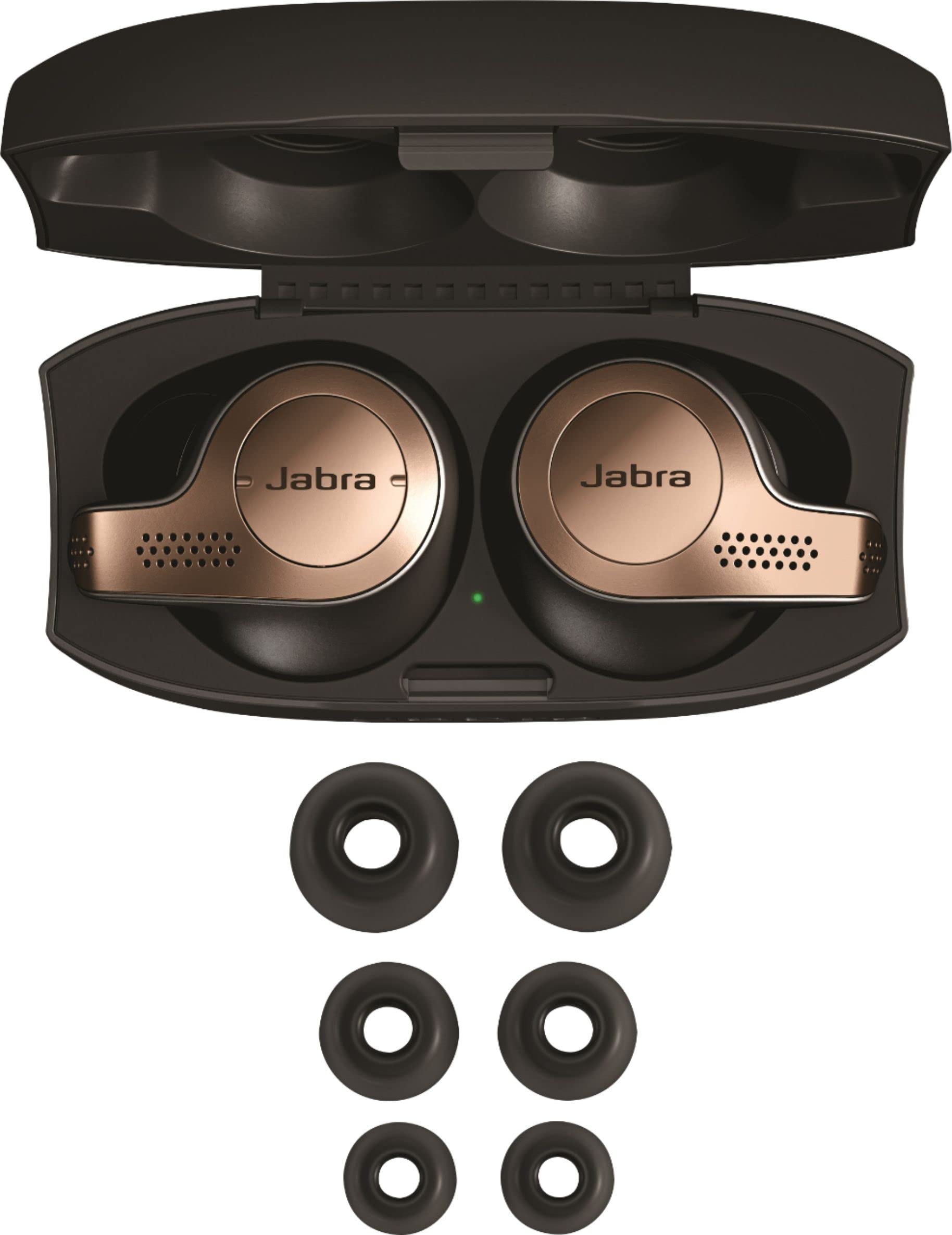 Jabra Elite 65t True Wireless Bluetooth Earbuds with Alexa Built-in, Charging Case - Copper Black | Noise Cancelling for Calls & Music | Perfect for Workouts, Commuting & Office Use