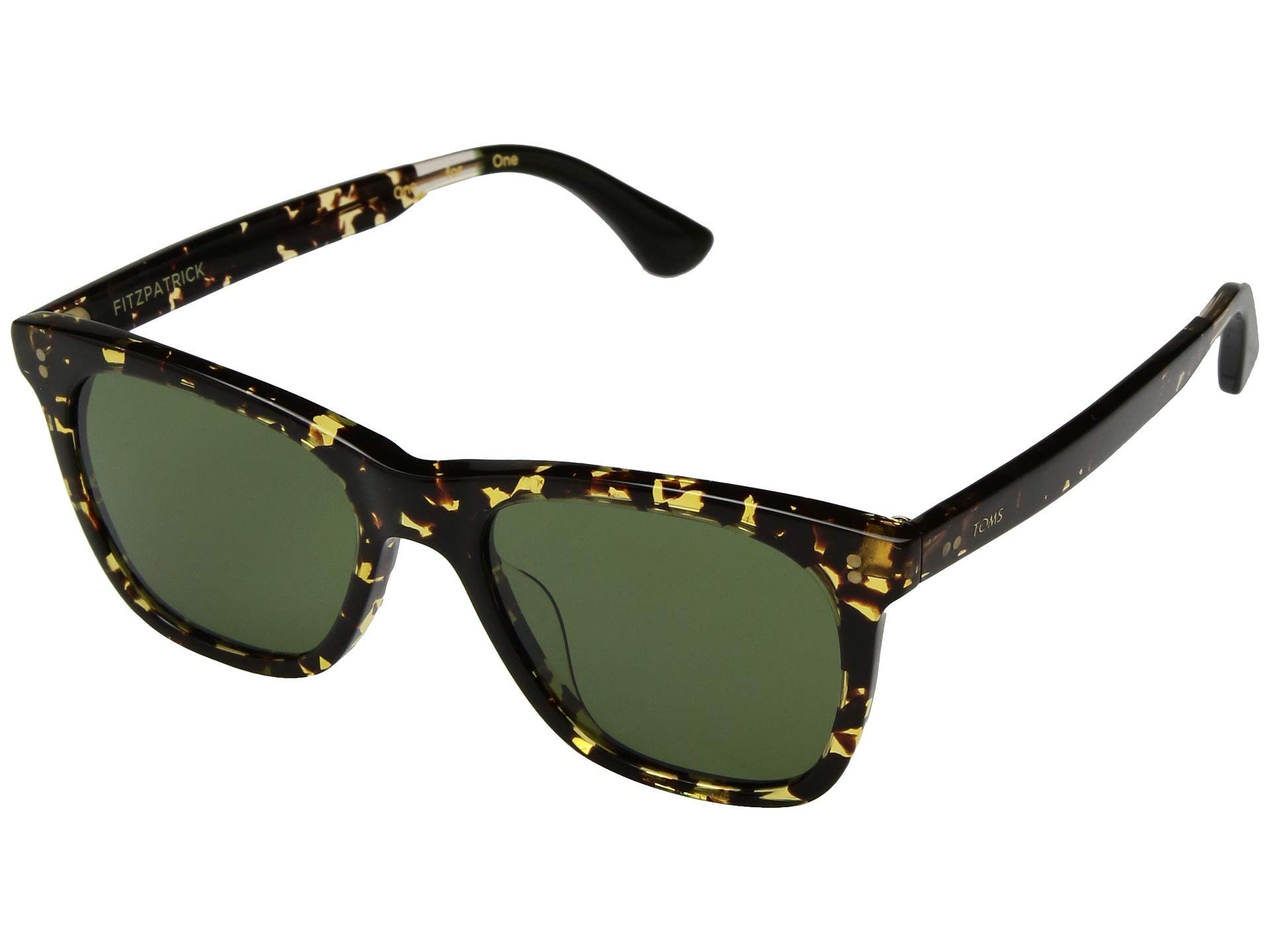 TOMS Fitzpatrick Rectangular Polarized Sunglasses for Men & Women - UV Protection, Classic Retro Style - Perfect for Driving, Beach & Outdoor Activities