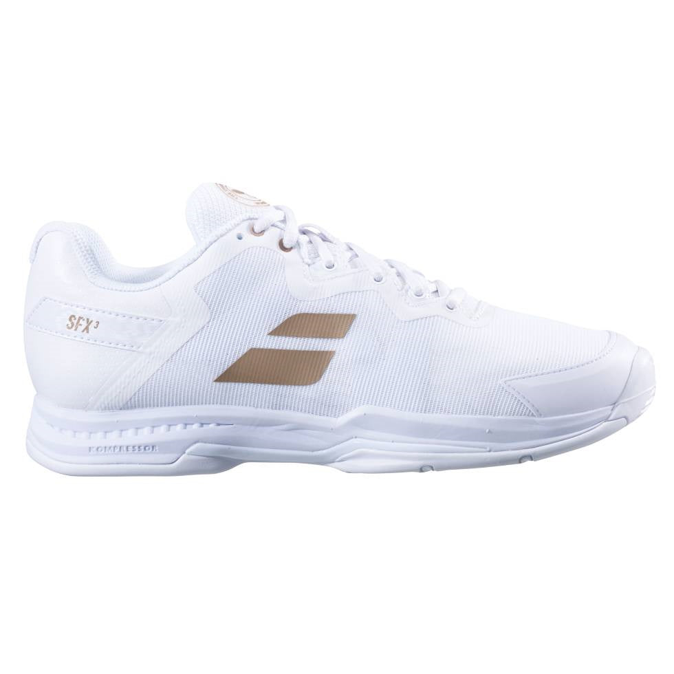 Babolat SFX 3 AC Wimbledon Women's Tennis Shoes - White | Comfort & Support for Competitive Play | Perfect for Clay & Hard Court Matches