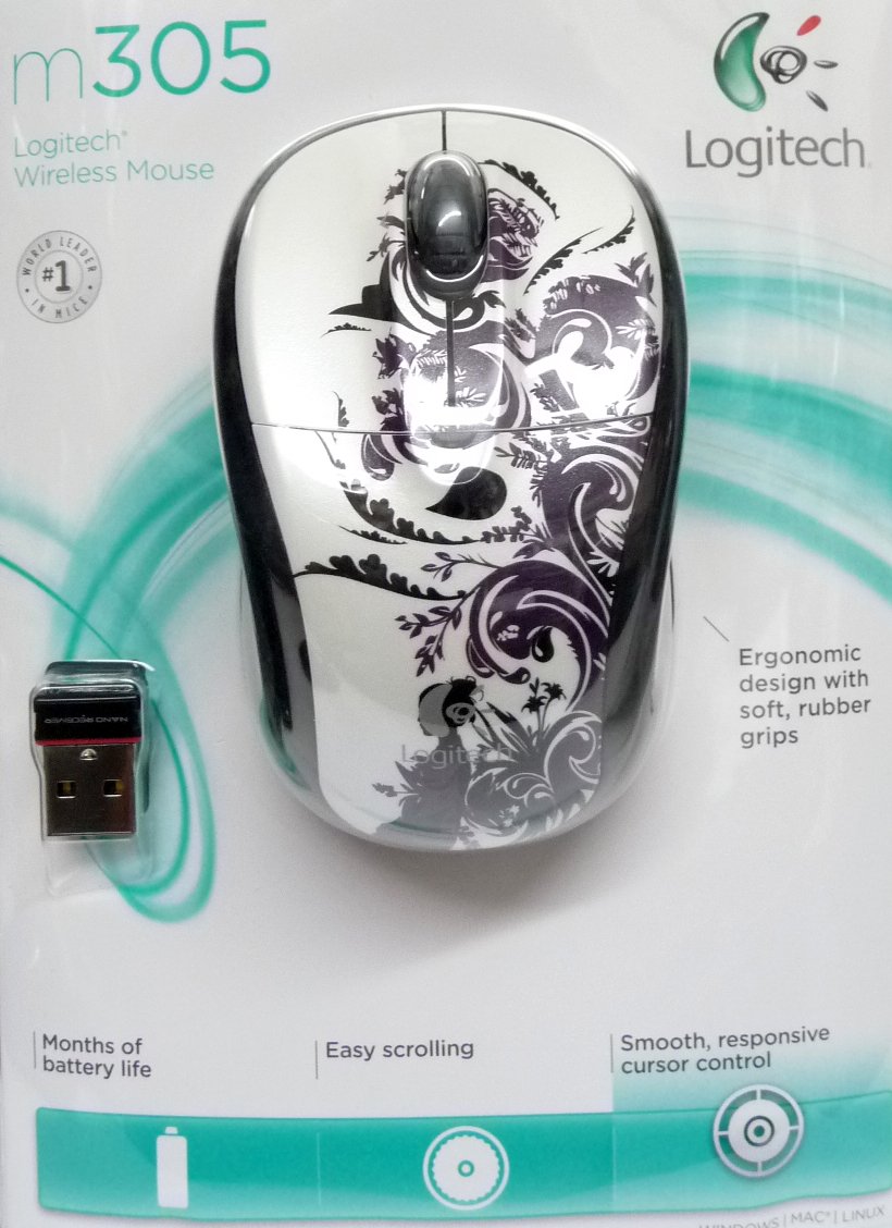 Logitech M305 Wireless Mouse - Purple (Mindstroll) | Ergonomic Design for Comfortable Use at Home, Office & Travel