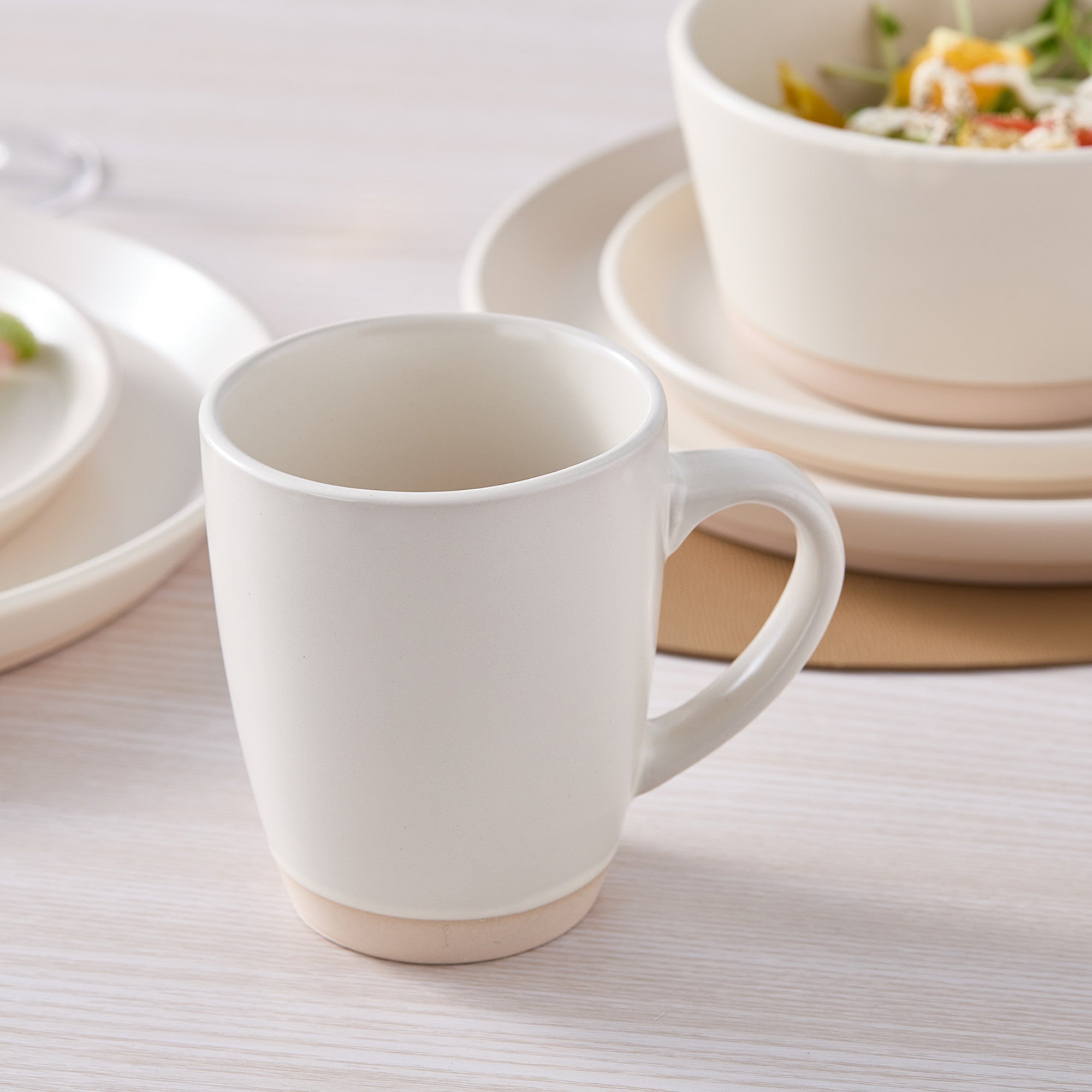 Premium Jules Stoneware Dinnerware Set - 16-Piece White Porcelain Tableware for Everyday & Formal Dining | Dishwasher & Microwave Safe