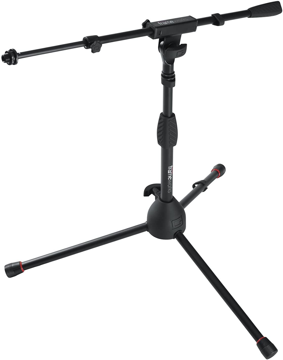 Gator Frameworks GFW MIC 2621 Heavy Duty Tripod Style Bass Drum and Amplifier Mic Stand - Perfect for Live Performances, Studio Recording, and Drum Setups