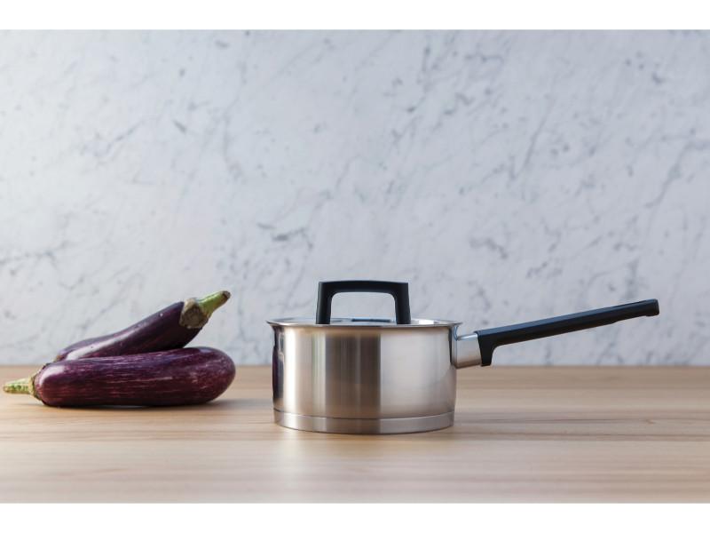 BergHOFF Ron 6.25-Quart 18/10 Stainless Steel Covered Sauce Pan with Lid - 1.7Qt Capacity - Premium Cookware for Sauces, Soups & Stews - Ideal for Stovetop Cooking & Kitchen Essentials