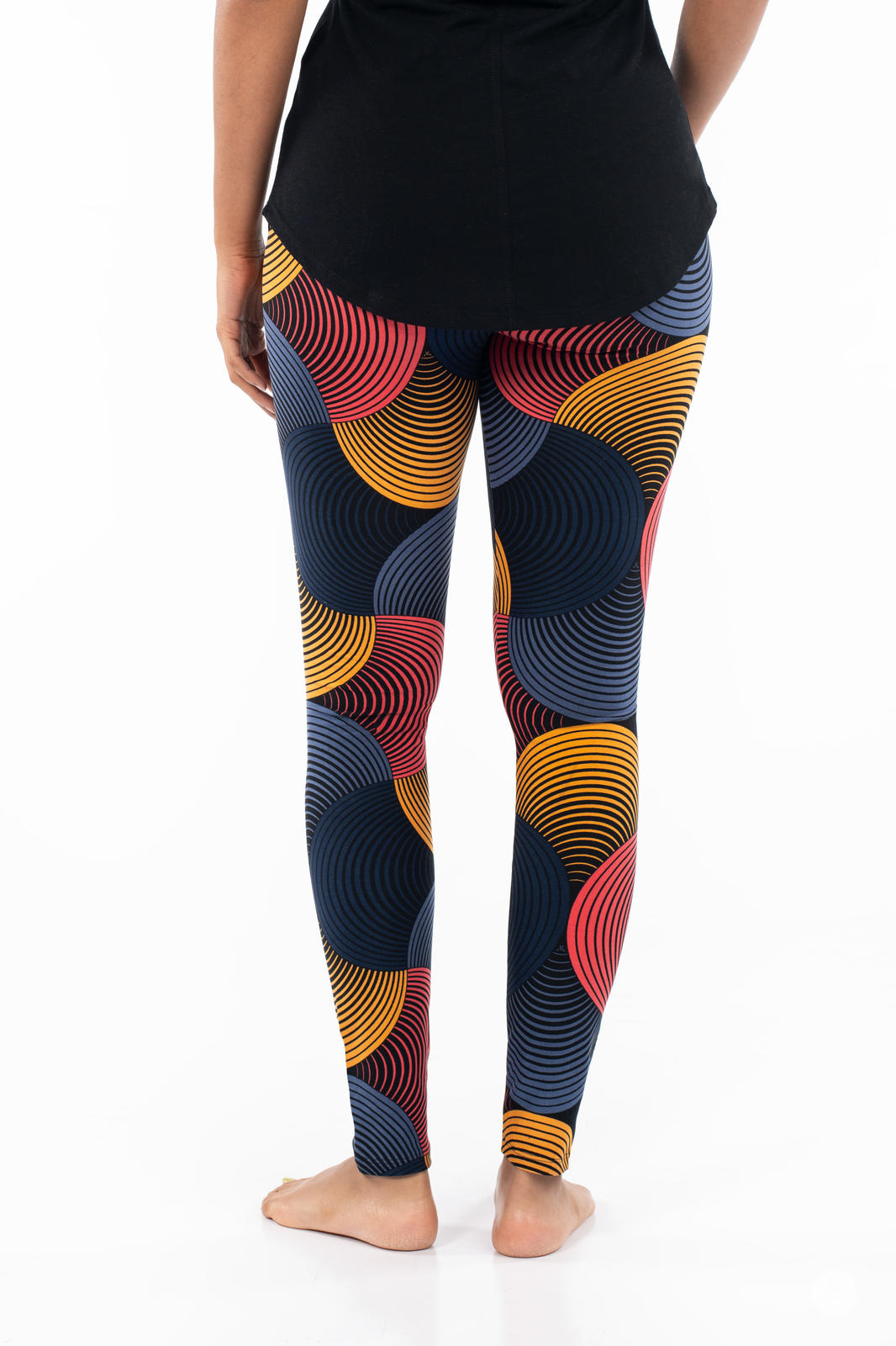 Sonic Swirl Patterned Leggings for Women - High Waisted Yoga Pants with Stretchy Comfort - Perfect for Workouts, Running, Yoga & Casual Wear