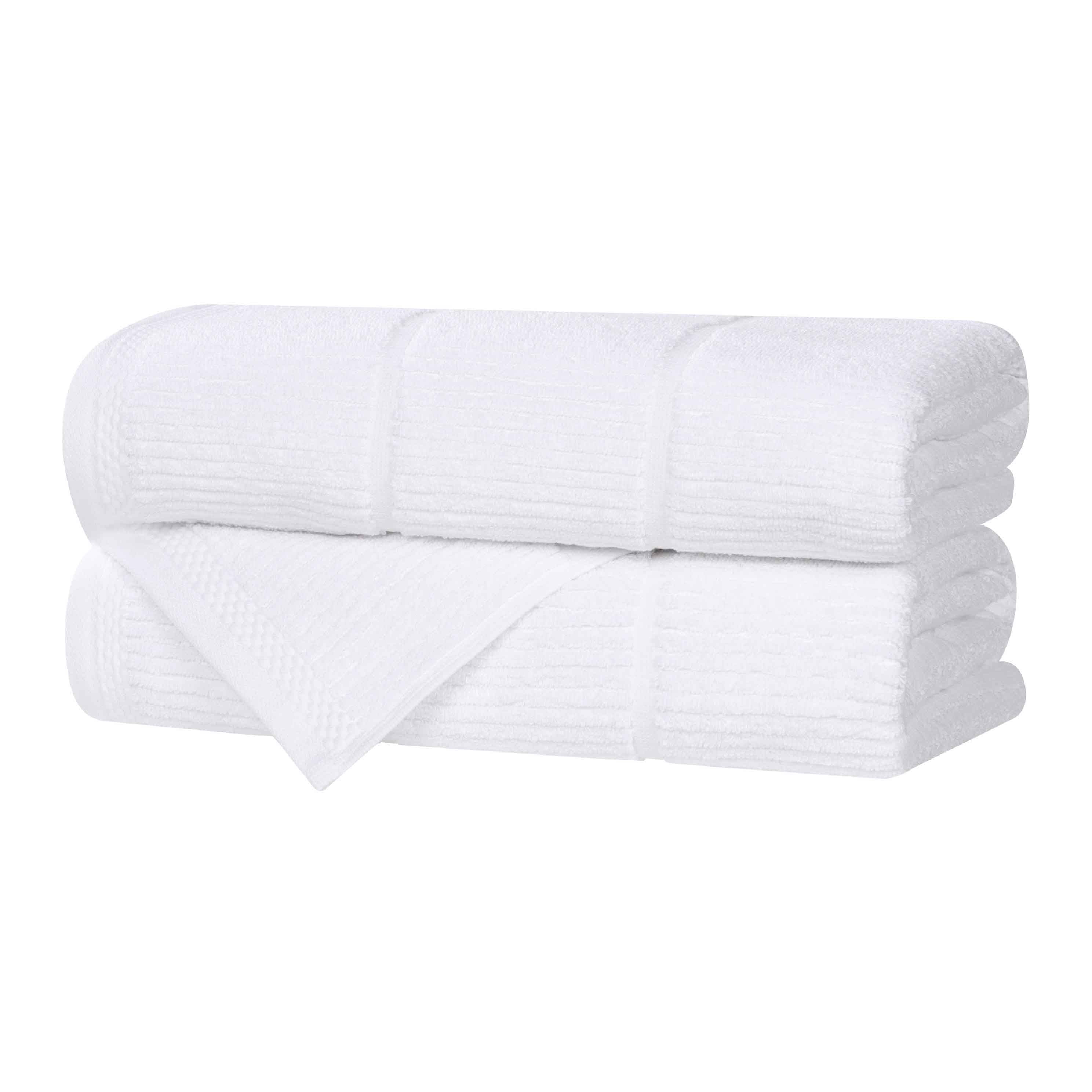 Milo Smart Twist Cotton Bath Towels - Ultra Soft & Absorbent, Set of 2 (24x48 Inches) - Perfect for Spa, Bathroom & Beach Use