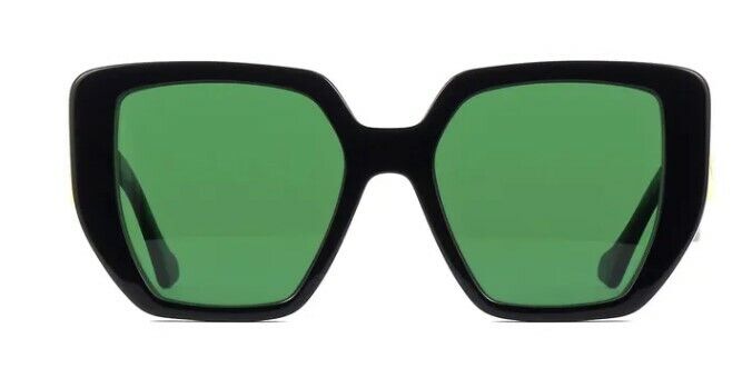 Gucci GG 0956S 001 Black & Green Oversized Geometric Sunglasses for Women - Fashionable UV Protection Shades for Beach, Driving & Summer Outfits