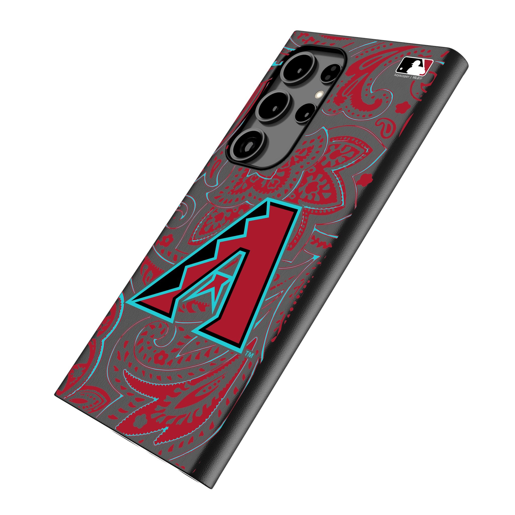 Arizona Diamondbacks Paisley Pattern MagSafe Compatible Phone Case for Samsung Galaxy S23/S22/S21 - Perfect for Baseball Fans & Game Day Protection