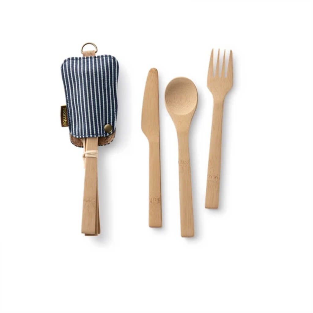 Eco-Friendly Bamboo Travel Utensil Set - Reusable Cutlery Kit with Fork, Knife, Spoon & Chopsticks | Perfect for Camping, Picnics & On-the-Go Meals