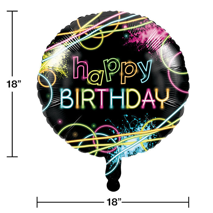 10 Pack Bulk Glow in The Dark Party Balloons - Mylar Foil Balloons for Birthday, Wedding, Baby Shower & Night Events - Perfect for Indoor/Outdoor Decorations