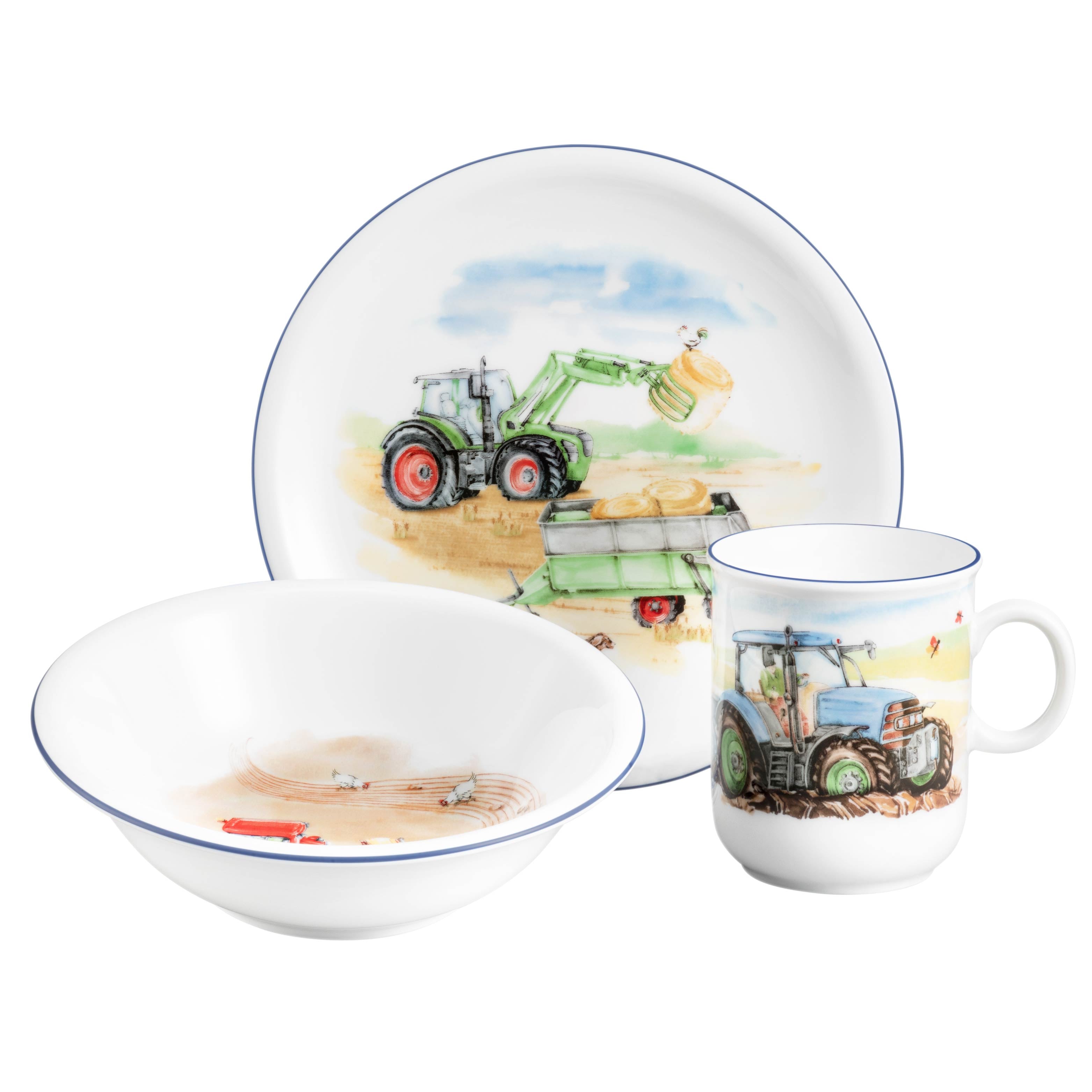 Kids Farm Animal Magnetic Porcelain Dinnerware Set - Fun & Durable Tableware for Children's Meals, Parties & Playtime