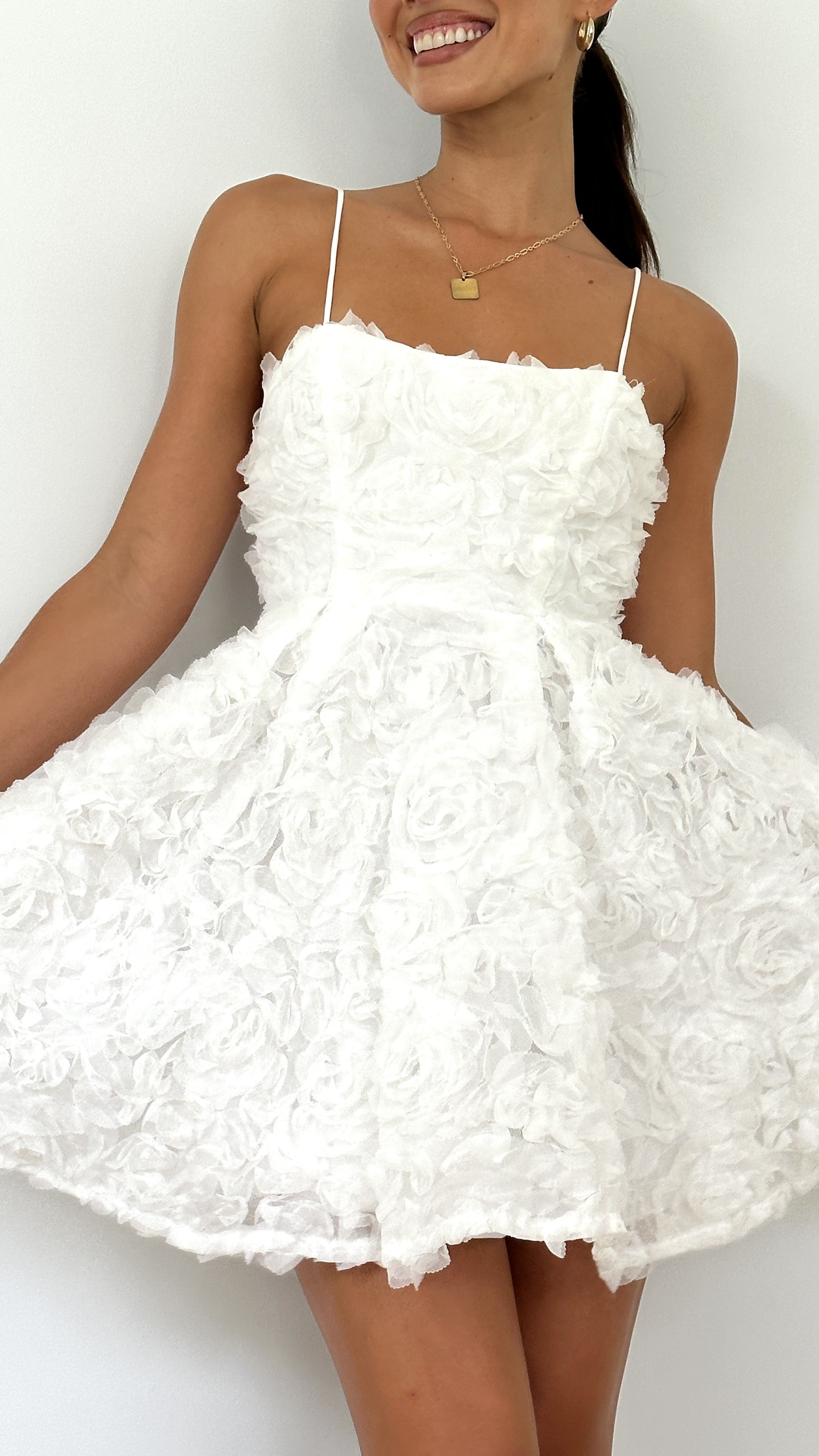 Ada Mini Dress - White | Elegant & Stylish Women's Summer Dress for Parties, Dates & Casual Outings