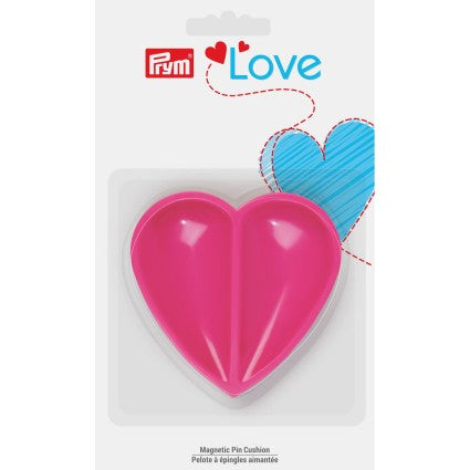 Magnetic Pin Cushion - Heart Shaped with Pink & White Polka Dots for Sewing, Quilting, and Crafting - Perfect Sewing Accessory for Needles and Pins