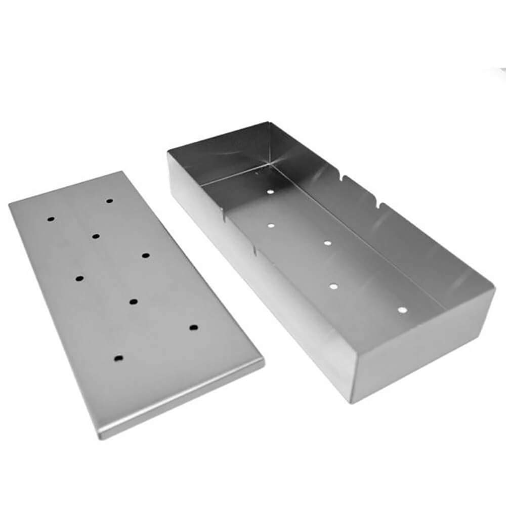 Norpro Stainless Steel Smoker Box for BBQ Grill - Wood Chips Flavor Infuser for Gas, Charcoal & Pellet Grills - Perfect for Backyard Cookouts, Camping & Outdoor Cooking