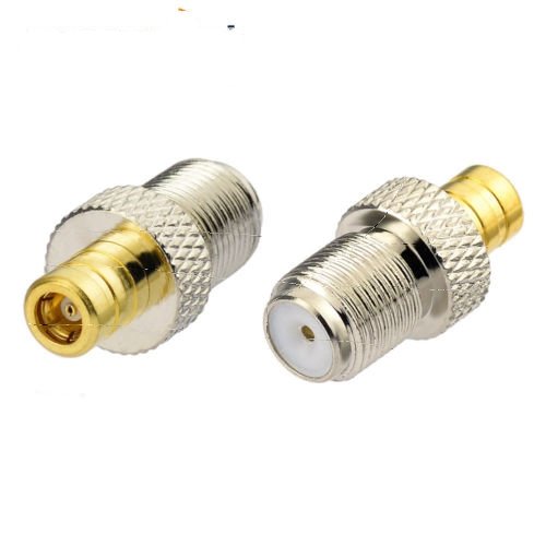 2-Pack SMB Plug to F Type Female Connector Adapter - Compatible with Sirius XM Satellite Radio, Antennas, Cable TV & Home Theater Systems - Perfect for Signal Boosting & Audio/Video Connections