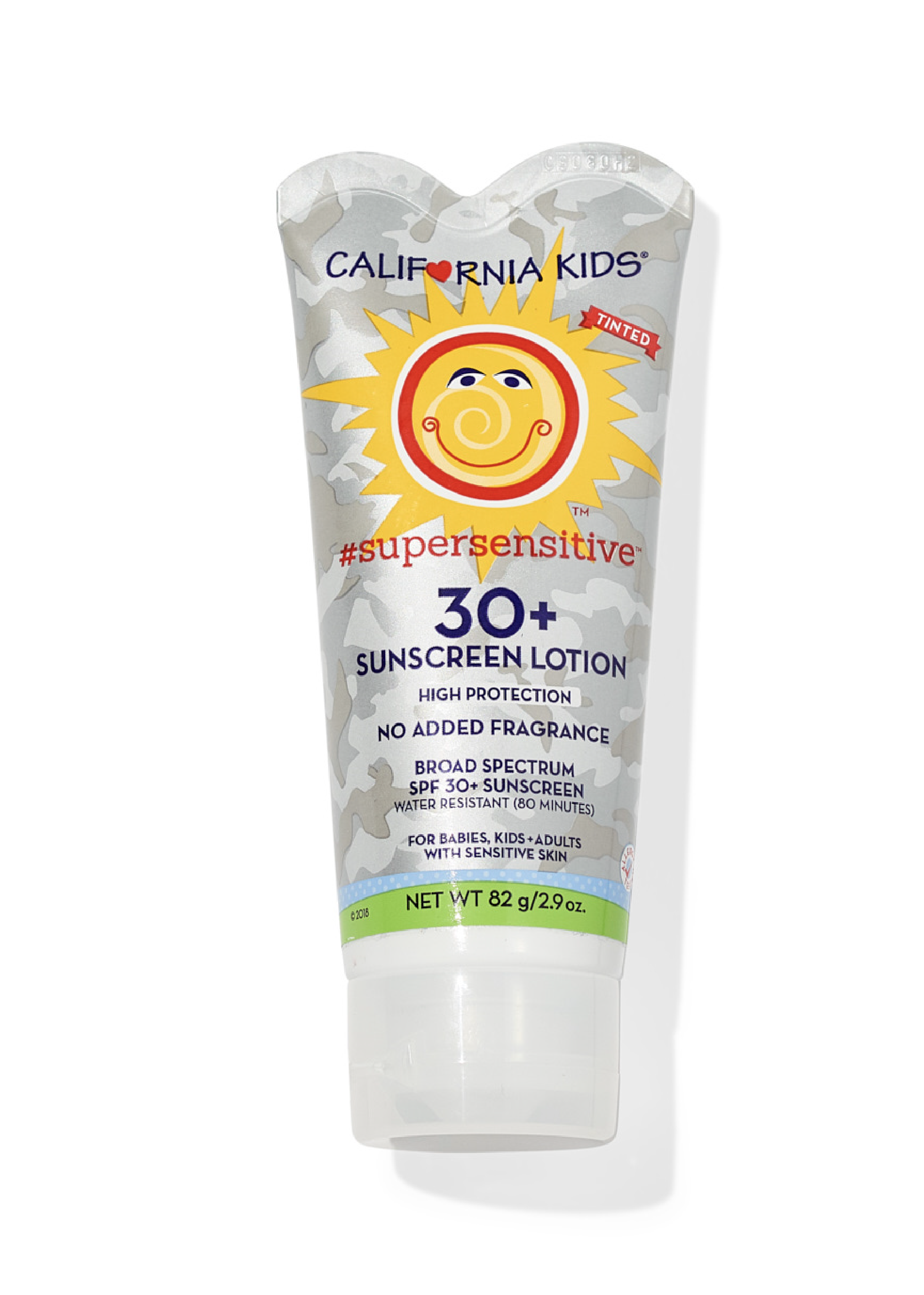 California Kids® #supersensitive™ Tinted Mineral Sunscreen SPF 30+ - Broad Spectrum UVA/UVB Protection for Sensitive Skin - Perfect for Beach, Pool & Outdoor Activities