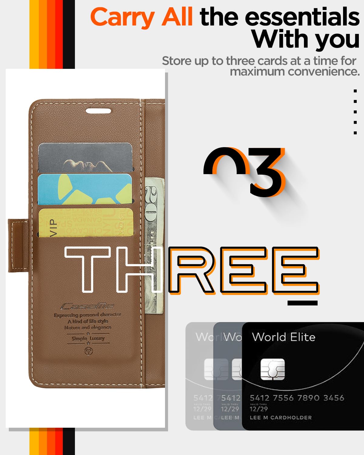 AICase iPhone 15 Wallet Case - Genuine Leather Flip Folio with RFID Blocking & Magnetic Closure - Credit Card Holder & Kickstand - Protective Cover for iPhone 15 (6.1