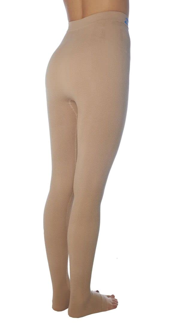 **CzSalus High Compression Leggings for Lipedema & Lymphedema Support (25-30 mmHg) - Nude, 2XL - Ideal for POTS, Swelling Relief & Daily Comfort**