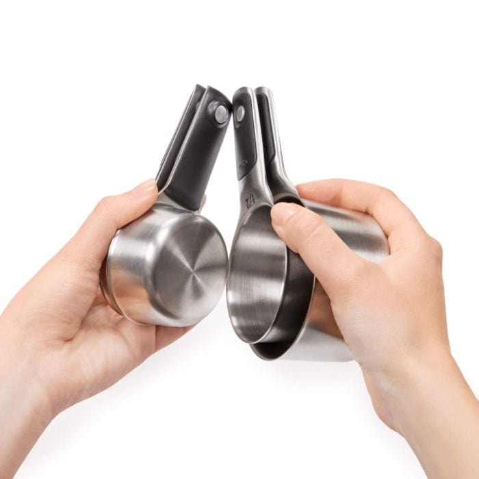 OXO Stainless Steel Measuring Cups Set of 4 - Premium Kitchen Measuring Tools for Baking & Cooking - Perfect for Home Chefs & Professional Bakers