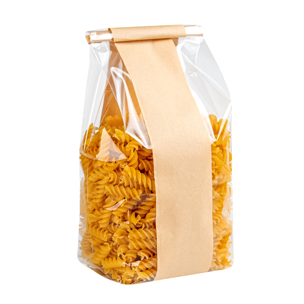 Premium Kraft Paper Bakery Bags with Tin Tie Closure - 4.5