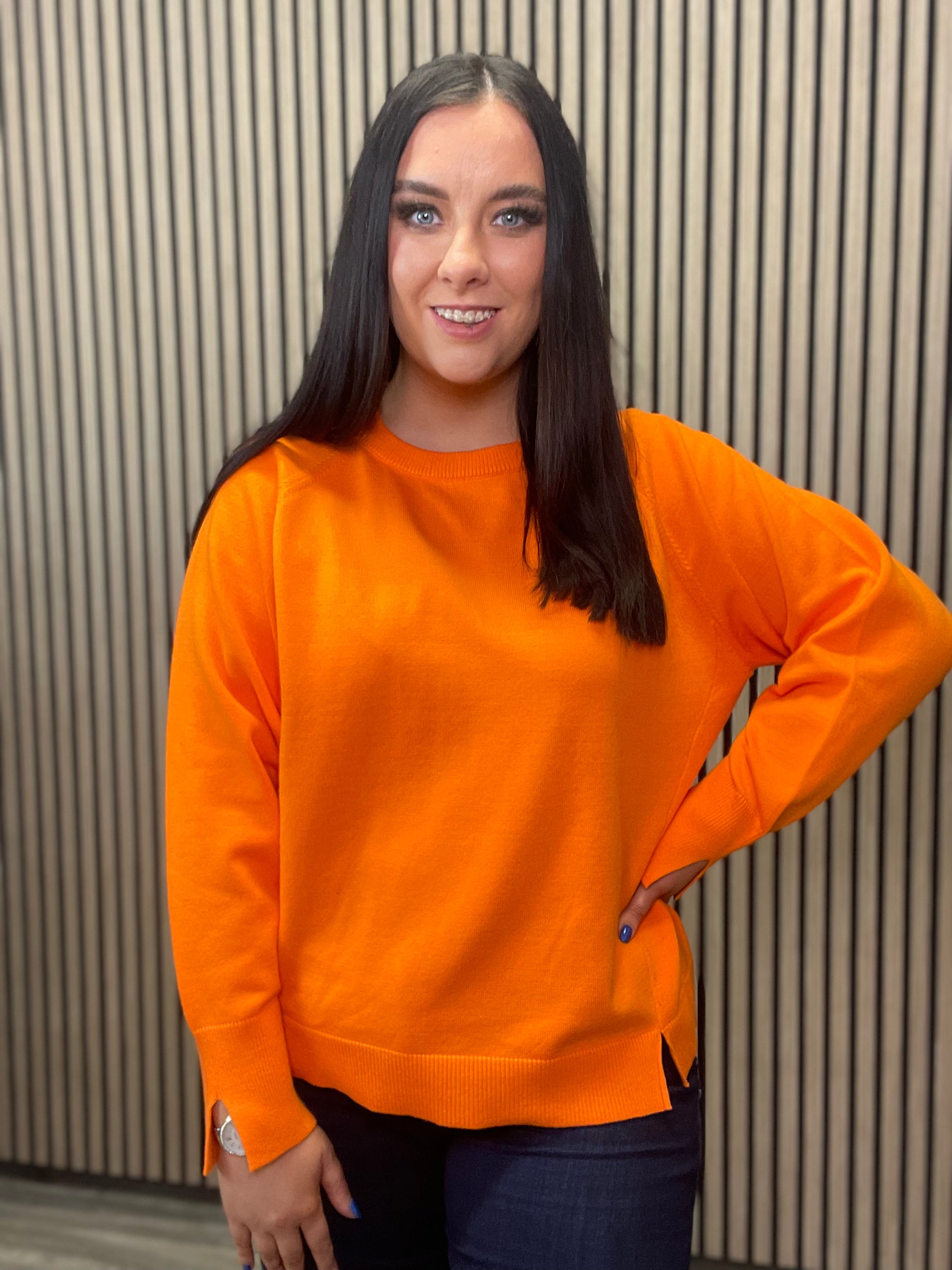 Boston Jumper (Orange) - Stylish and Comfortable Women's Sweater for Fall & Winter | Perfect for Casual Outfits, Office Wear, and Cozy Evenings