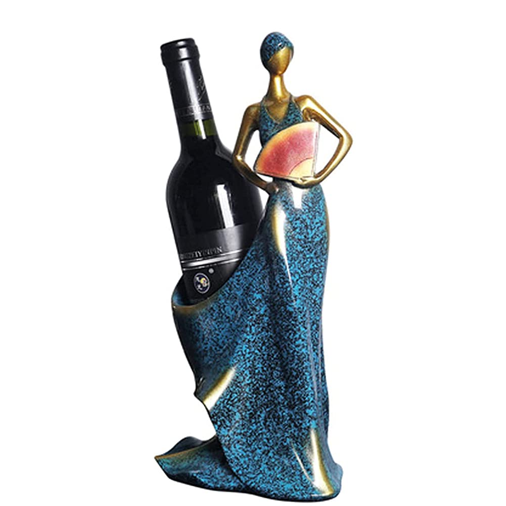 JJINPIXIU European Maiden Style Resin Wine Holder - Elegant Wine Bottle Display Stand for Home Decor, Unique Wine Shelf Sculpture Craft Gift for Housewarming, Wedding & Party Decorations | Perfect for Dining Room, Bar, Kitchen & Gift Giving