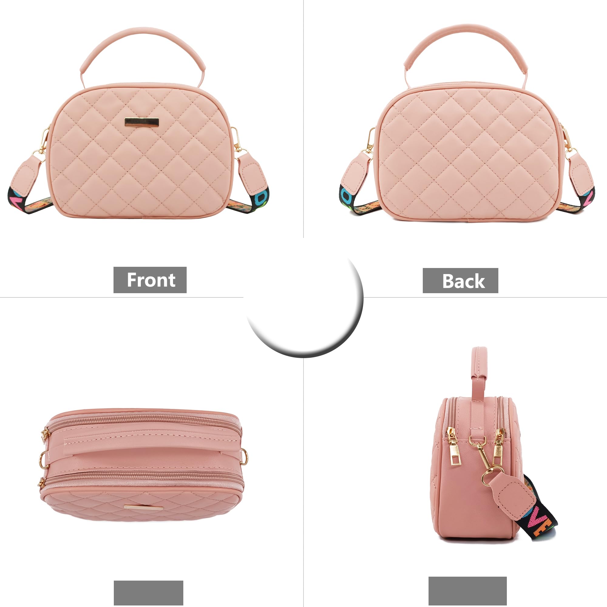 PORT&LOTUS Women's Small Handbags - Stylish Top Handle & Crossbody Purse for Everyday Use, Work, and Date Night | Fashionable Shoulder Bag for Women