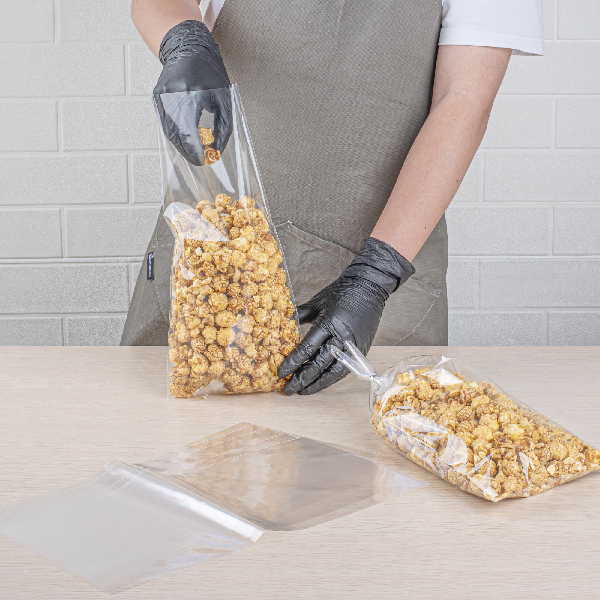 Restaurantware 14x7 Inch Heat Seal Bags - 100 Pack Clear Resealable Plastic Pouches for Snacks, Meals & Food Storage | Recyclable, No Flap Design | Perfect for Restaurants, Catering & Home Meal Prep