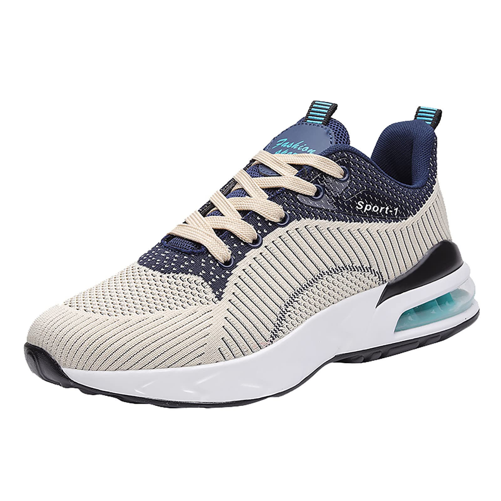 **Men's Breathable Trail Running Shoes - Lightweight Athletic Sneakers for Flat Feet Support - Comfortable Woven Mesh Casual & Sports Shoes for Students - Perfect for Hiking, Jogging & Gym Workouts**