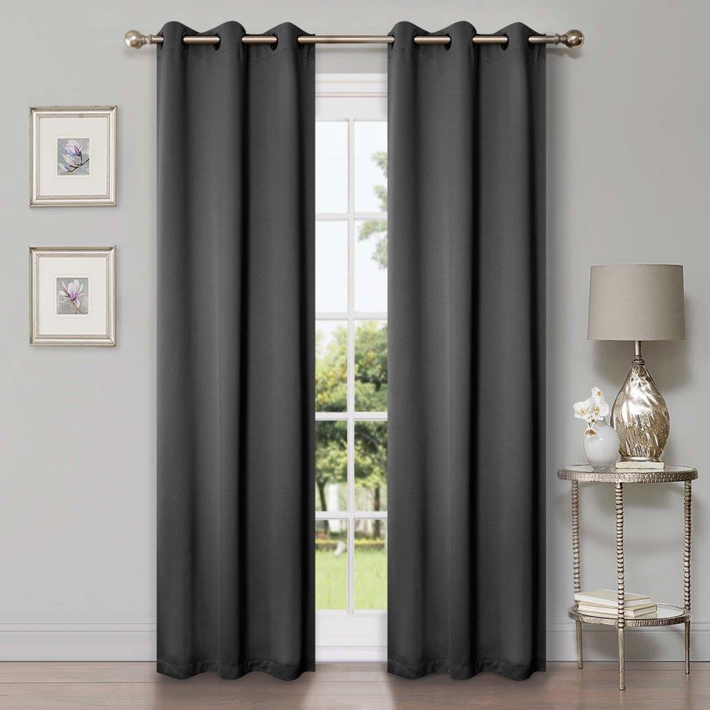 Machine Washable Blackout Curtains 42 Inch - Solid Color Room Darkening Window Treatment for Bedroom, Nursery & Home Theater - Noise Reducing & Energy Efficient