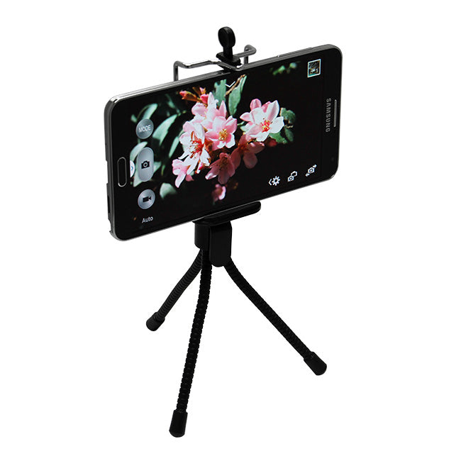 Portable Mini Tripod Stand with Universal Phone Mount for iPhone, Samsung & Other Smartphones - Perfect for Vlogging, Video Calls & Hands-Free Photography