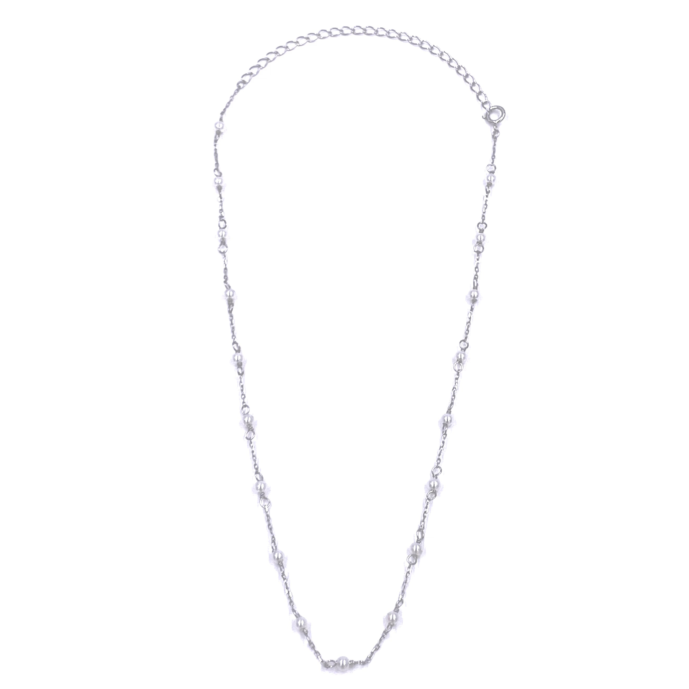Ashley Gold Sterling Silver Pearl By The Yard Necklace - Elegant Layered Jewelry for Women, Perfect for Weddings, Parties & Everyday Wear