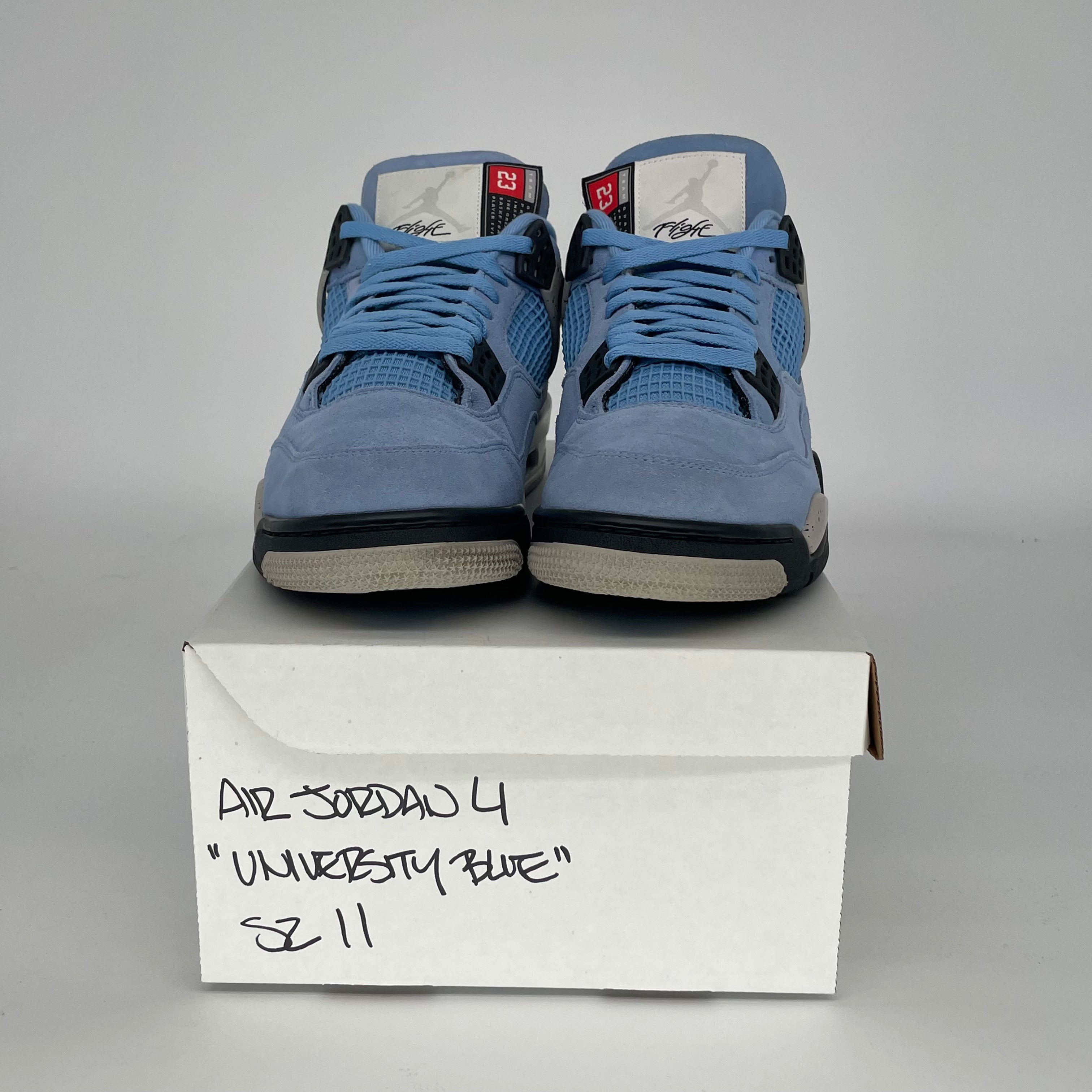 AIR JORDAN 4 RETRO UNIVERSITY BLUE MEN'S BASKETBALL SHOES SIZE 11 - CT8527-400 | Authentic Sneakers for Casual Wear, Sports & Street Fashion