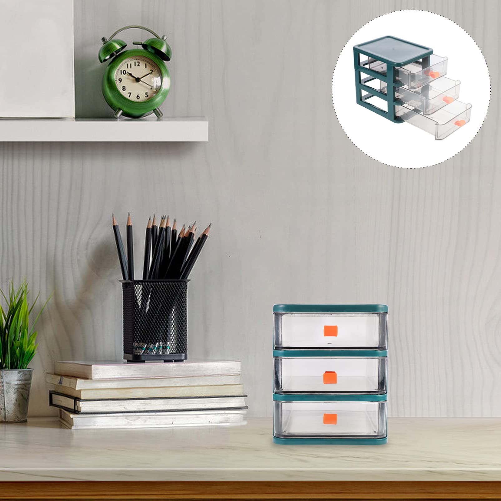 BESPORTBLE 3 Drawer Makeup Storage Box | Small Cosmetic Organizer for Desk & Bathroom